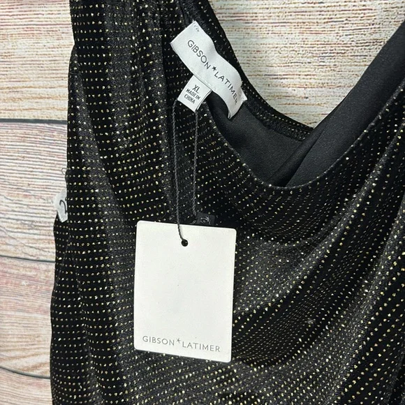 Gibson Latimer Sparkly Beautiful 1 Shoulder Long Dress size XL Bin O - Picture 4 of 7